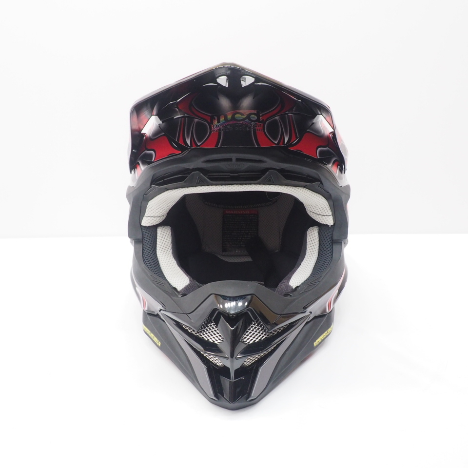 SHOEI VFX-WR Lサイズ用 ヘルメット デカール ファイヤ― フレイム 黒赤