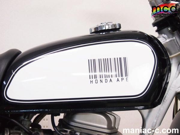 エイプ50/100 タンク デカール ステッカー タイプMCD06 水色