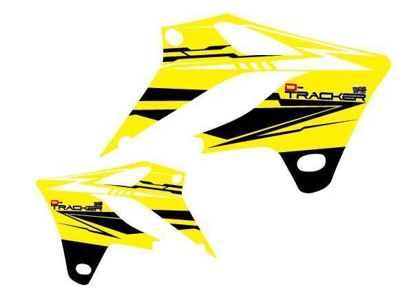 未使用 Dトラッカー KLX250 シュラウド デカール typeEVL 黄色