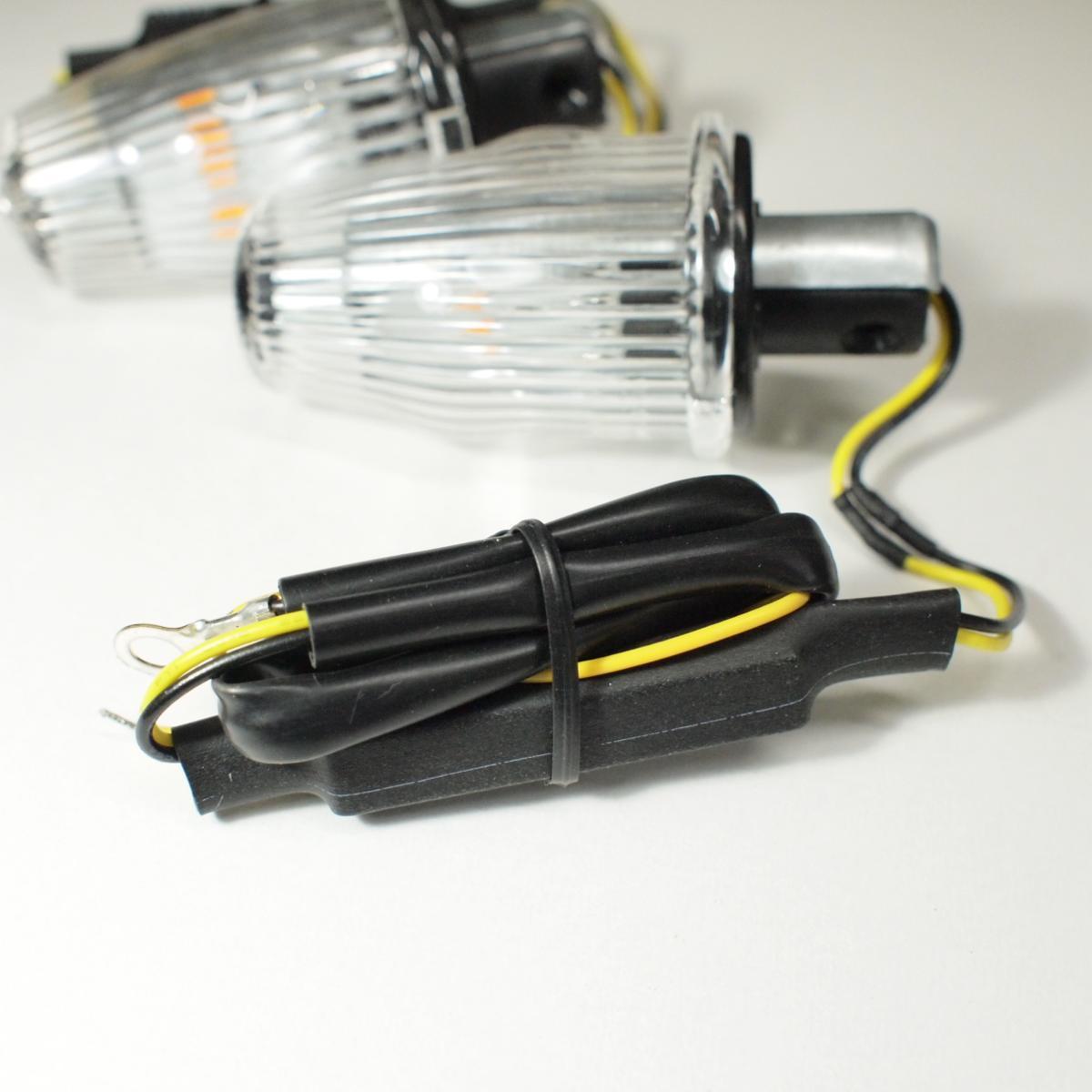 マニアックコレクション / VESPA 6V LED HELLAタイプ バーエンド クリア ウインカーセット